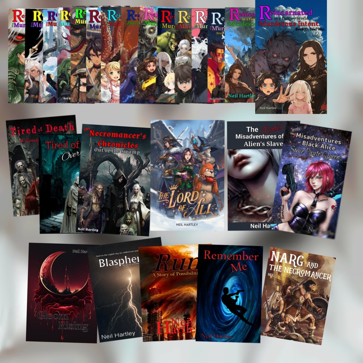 Neil22703810's tweet image. Fantasy, sci-fi, manga Light Novel or 🌶️🌶️ sci-fi. Take your pick! From NeilHartleyBooks.com or on Amazon: viewauthor.at/NeilHartley