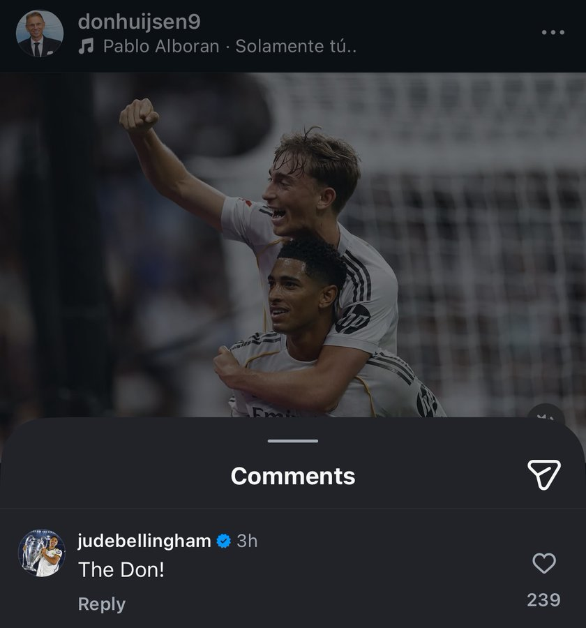 Colegueo simple entre el padre de Huijsen y Bellingham 😭