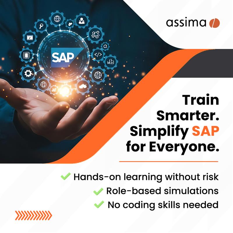 Assima's tweet image. Make SAP training simple for everyone - no coding, no risks, just hands-on learning. 
Train smarter with Assima’s realistic SAP simulations. 

zurl.co/3Vfej 

#SAPTraining #DigitalAdoption #Assima #EmployeeLearning