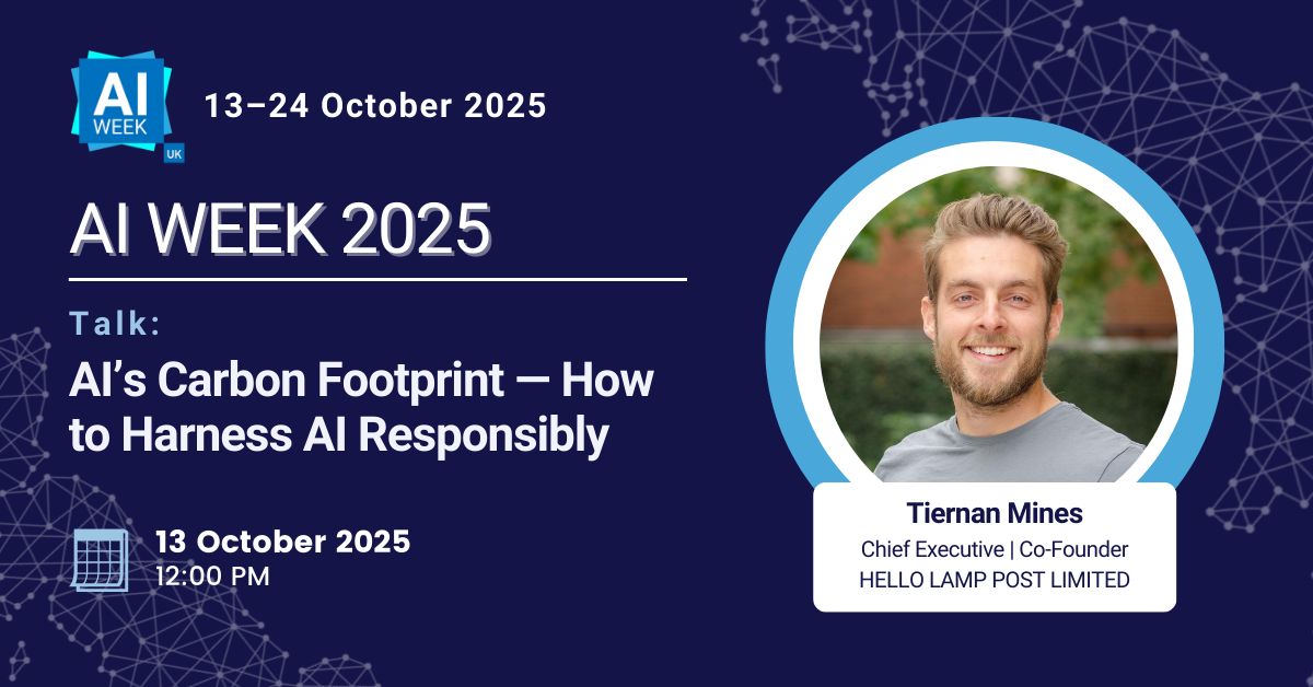 HelloLampPost_'s tweet image. ICYMI | AI’s Carbon Footprint Session Recording Now Available 🎥

Weren’t able to attend our @DigiLeaders AI Week talk? Access the session recording and slide deck via the link below ⬇️

🔗 tiny.hlp.city/43e1Ljw

#DigiLeaders #AIWeek #EthicalAI #CarbonFootprint
