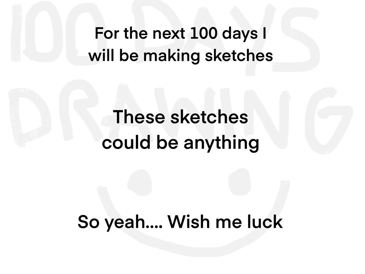 maker_blake's tweet photo. Starting tomorrow.

I will be making a sketch everyday for 100 days

Why??  Well I dunno, i think it’ll be cool to see the progress.

And as we go on if you want, you can give me suggestions on what I could draw next.

Wish me luck 🙏🫡

#art #100MakerBlakeSketches https://t.co/drBEbiCqgz