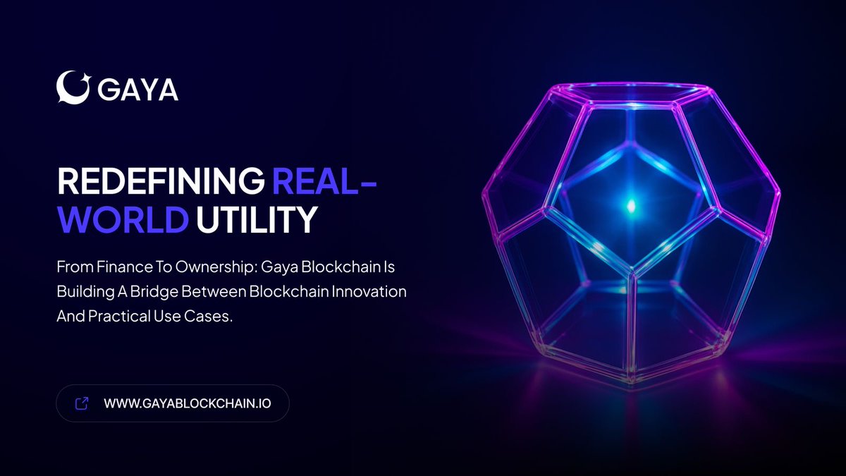 GayaBlockchain's tweet image. Redefining Real-World Utility
Gaya Blockchain is bridging the gap between blockchain innovation and real-world value.
From decentralized finance to digital ownership, it’s redefining how blockchain integrates into the global economy.
#GayaBlockchain #Web3Innovation #Crypto…