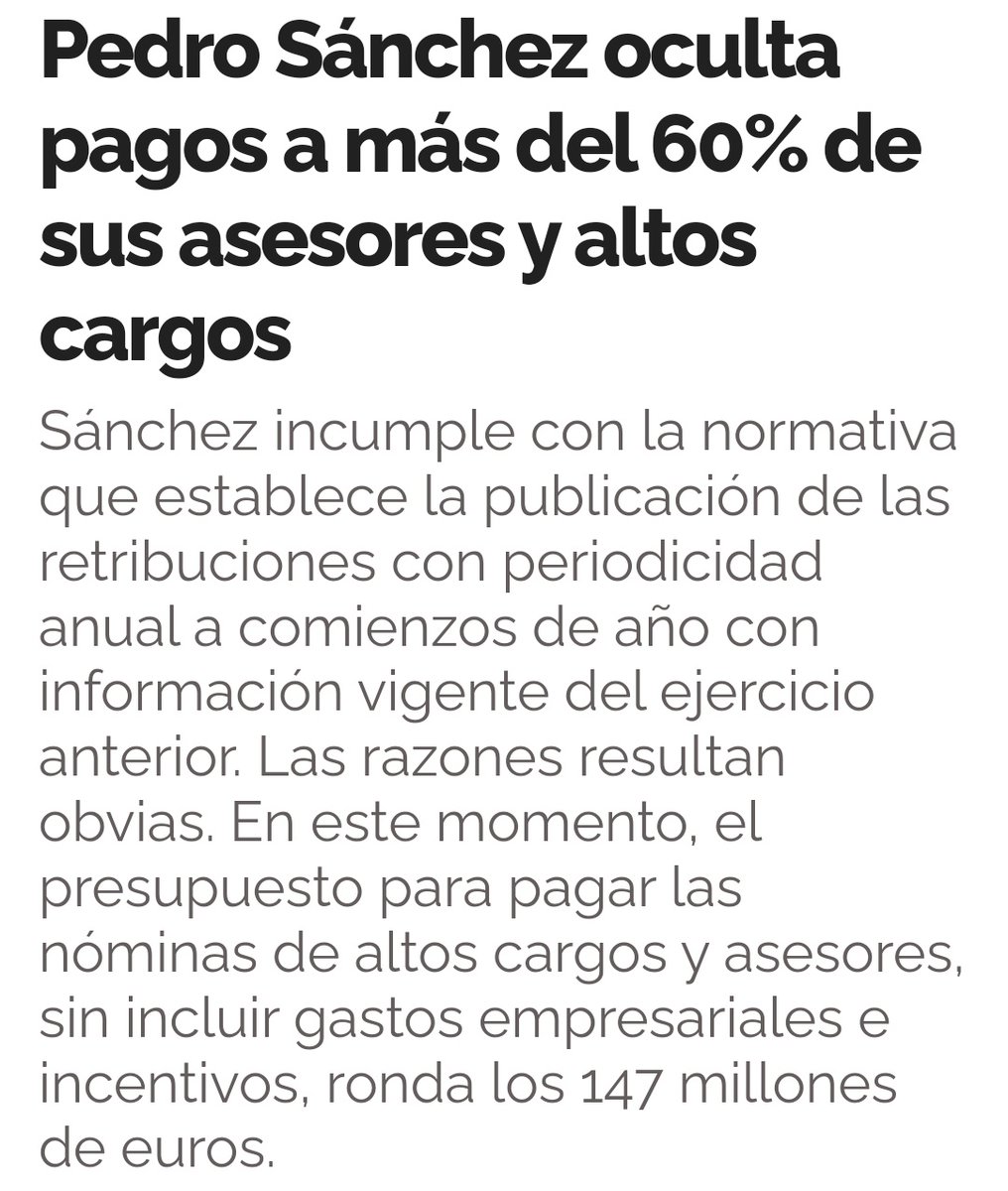 MartaSevilla (@marbalcas) on Twitter photo David Sánchez cobraba 3.500 euros al mes por asesorar en Moncloa a su hermano ( vivir de gorra y tener párking gratis)
Ahora se entienden muchas cosas. David Sánchez cobraba 3.500 euros al mes por asesorar en Moncloa a su hermano ( vivir de gorra y tener párking gratis)
Ahora se entienden muchas cosas.