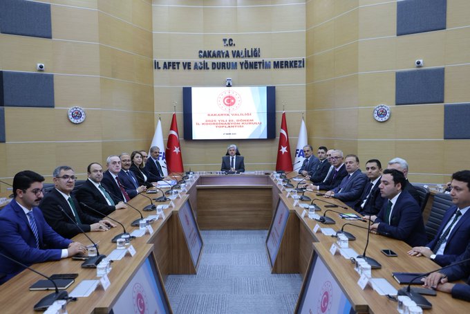 Sakarya’da 2025 Yılı 3. Dönem İl Koordinasyon Kurulu Toplantısı