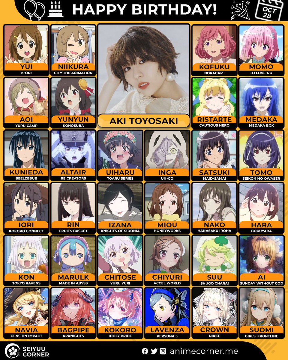 Happy 39th birthday Aki Toyosaki!  🎉

#AkiToyosaki #豊崎愛生 #豊崎愛生生誕祭2025