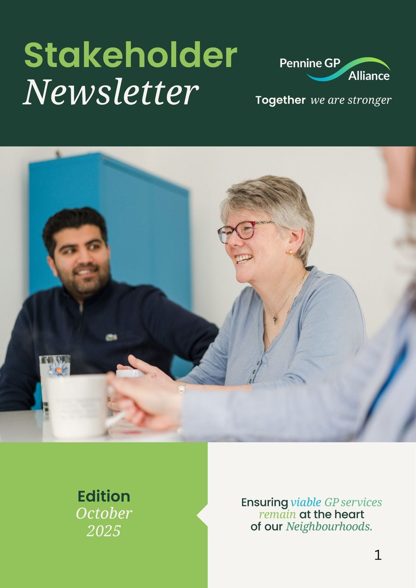 penninegpa's tweet image. We’re excited to share the October edition of the Pennine GP Alliance Stakeholder Newsletter, which now reflects our refreshed brand identity and renewed purpose.

👉 Read the October edition here: bit.ly/PGPAStakeholde…

#PrimaryCareNetworks #GeneralPractice #Calderdale #NHS