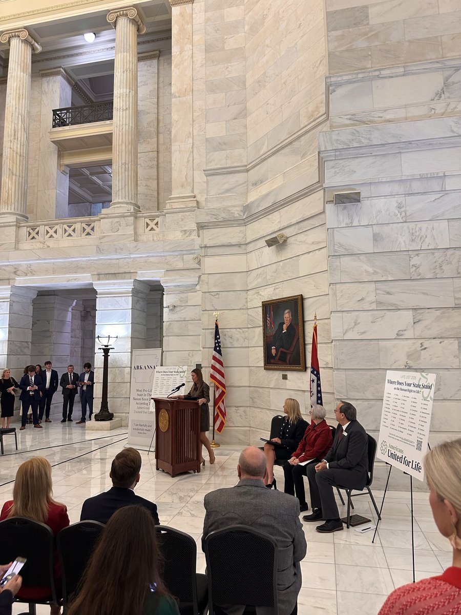 🚨BREAKING 🚨

For the 6th year in a row, <a href="/AUL/">Americans United for Life</a>, announcing alongside <a href="/SarahHuckabee/">Sarah Huckabee Sanders</a>, <a href="/FamilyCouncil/">Family Council</a>, &amp; Arkansas Right to Life, has awarded Arkansas the title of number one most pro-life state in America!