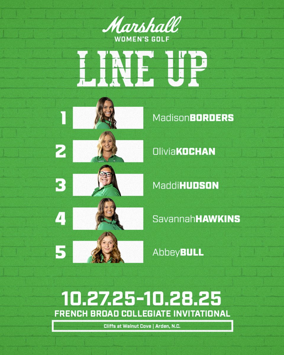 𝑾𝒓𝒂𝒑𝒑𝒊𝒏𝒈 𝑼𝒑 𝑻𝒉𝒆 𝑭𝒂𝒍𝒍 𝒂𝒕 𝑭𝑩𝑪𝑰!!

Marshall Women's Golf is at the Cliffs at Walnut Cove for this week's 2025 French Broad Collegiate Invitational, which wraps up the Fall 2025 season.

🔗: bit.ly/WGLFFBCIPreview