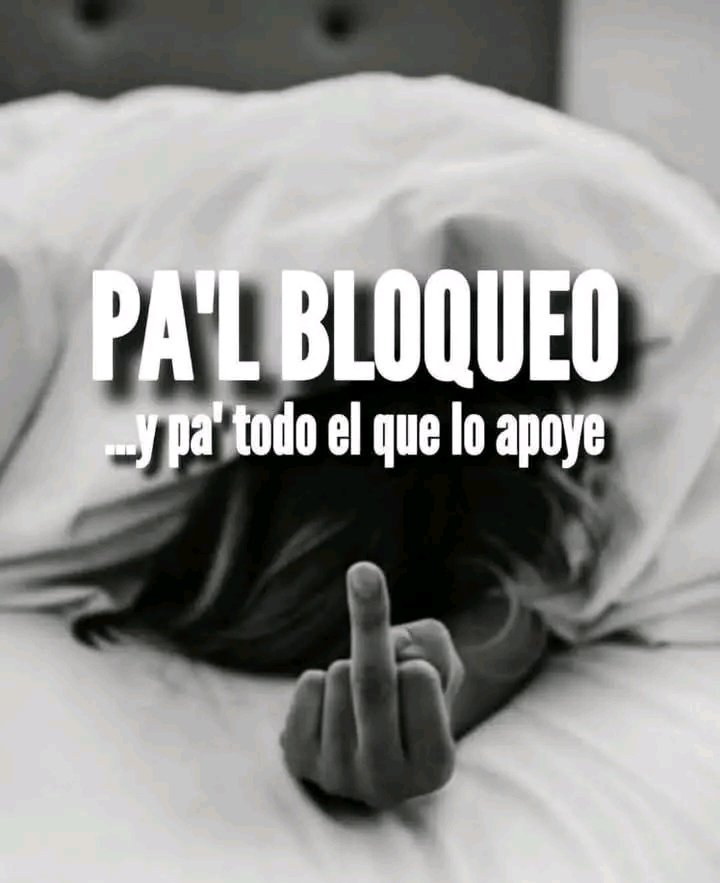 CamilaGzlez34's tweet photo. Seguro que sí.
#TumbaElBloqueo https://t.co/gEtvcuCRsk