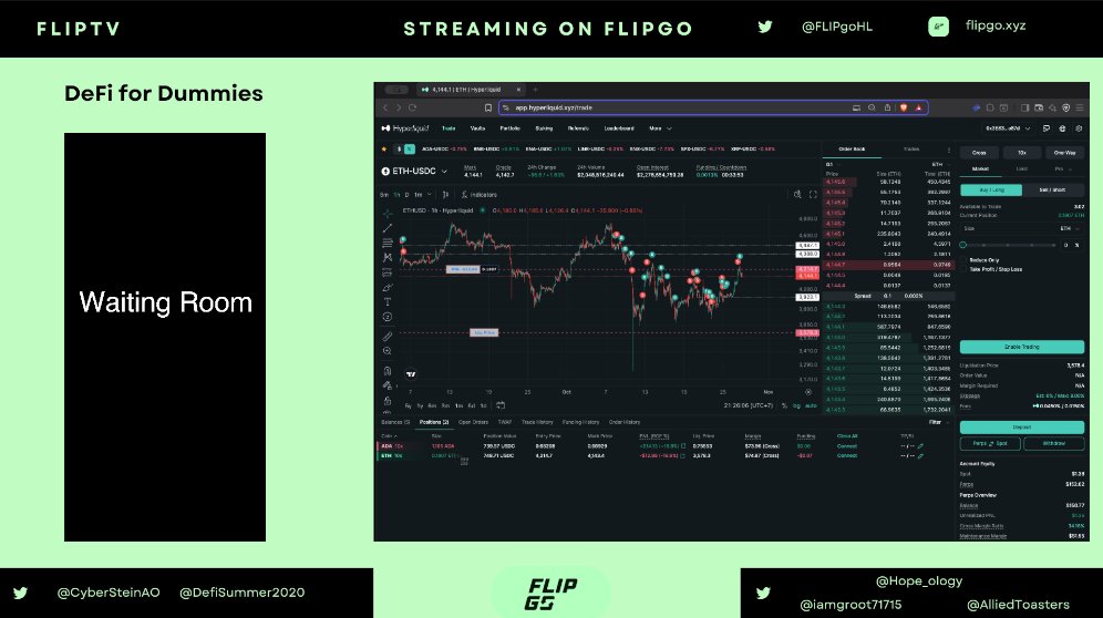 Catch <a href="/FLIPgoHL/">FLIPgo</a> founders <a href="/DefiSummer2020/">DeFi Summer 🔄</a> and <a href="/CyberSteinAO/">CyberStein.hl</a> on DeFi for Dummies, starting in 20 mins

The discussion will also be streamed live on FLIPgo 📺

 x.com/i/spaces/1YpJk…

flipgo.xyz/stream/e0e5yse…
