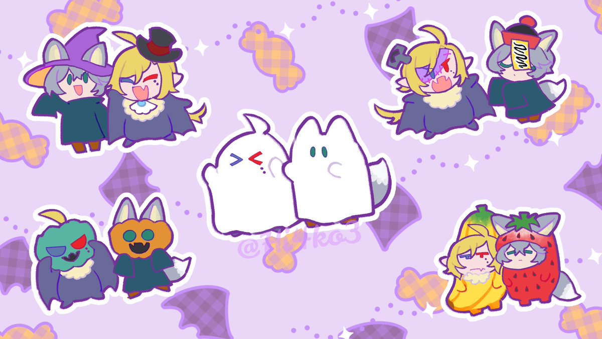 Hi4ko3's tweet image. #ヒュアキ #hugowise
ハロウィンなおちびさんのPC壁紙とスマホ壁紙です💜🧡
個人的な範囲での使用をおねがいします。