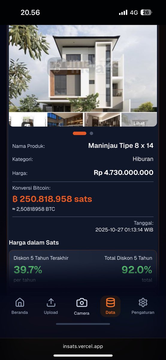 basnugroho's tweet image. Memperkenalkan InSats: App mobile-first buat bantu konversi harga barang ke dalam satuan satoshi (sats), unit terkecil dari #Bitcoin otomatis. 🚀

Proyek ini open-source, jadi kamu bisa mencoba, berkontribusi, dan bantu develop bareng! 💻

⭐️🍴GitHub: github.com/basnugroho/ins…