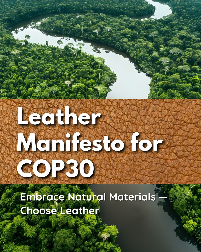 #COTANCE

Discover the Leather Manifesto for COP30 — and see how natural materials like leather can help save our planet from plastic pollution:

lnkd.in/eeq_-7m5