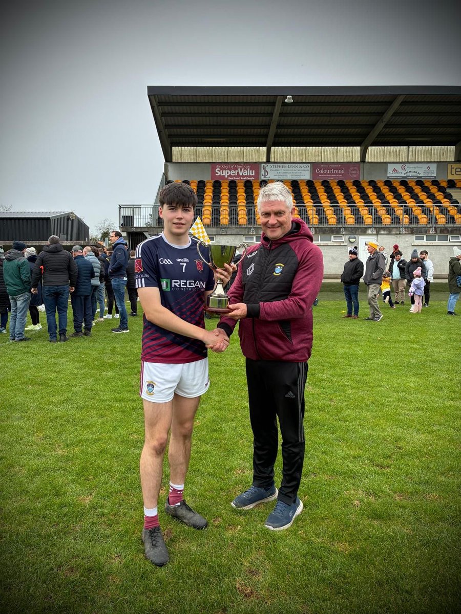 Well done to 6th year Student Will G who captained his club Cullion to the Westmeath Minor Hurling title this afternoon 👏🏆