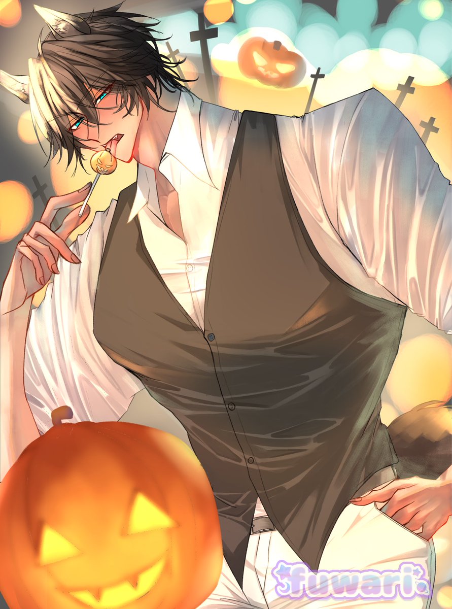 Fuwari601's tweet photo. ハロウィン🎃 #イラスト  #オリジナル https://t.co/QKZhrIZsbz