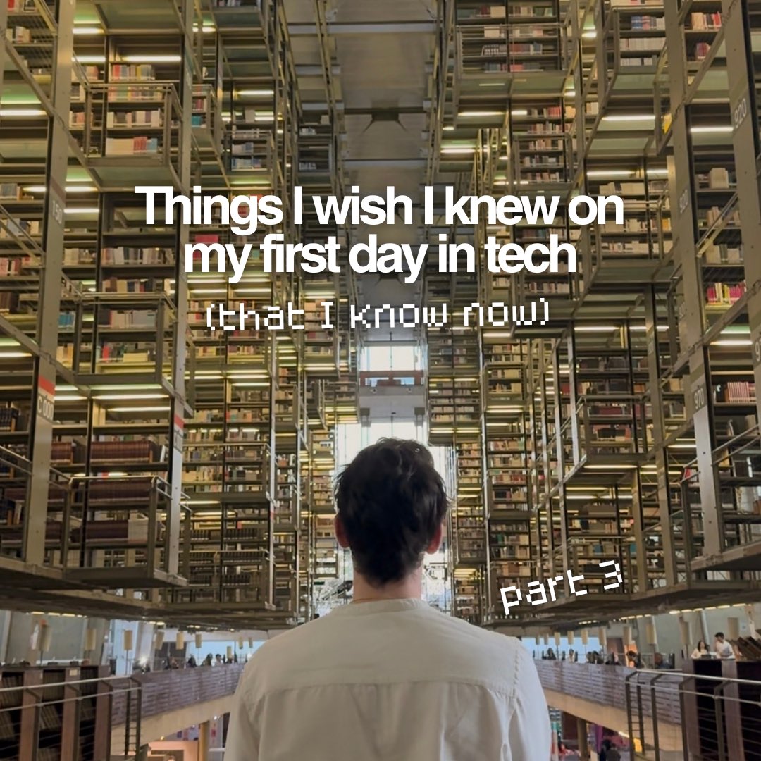 andrewcodesmith's tweet image. Things I wish I knew on my first day in tech
