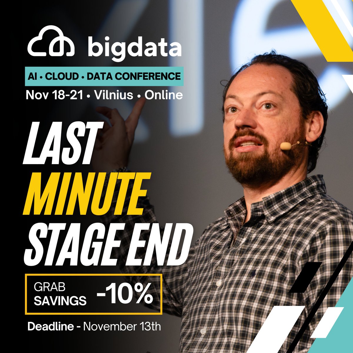 BigDataConfEU's tweet image. 🚀 Working in AI, Cloud, or Data? Big Data Conference Europe 2025 is coming fast!
📍 Nov 18–21 | Vilnius, Lithuania
🎟️ Grab your ticket with 10% off until Nov 13 → bigdataconference.eu
4 days. 60+ speakers. 700+ pros from 35+ countries.
Learn, build, and connect