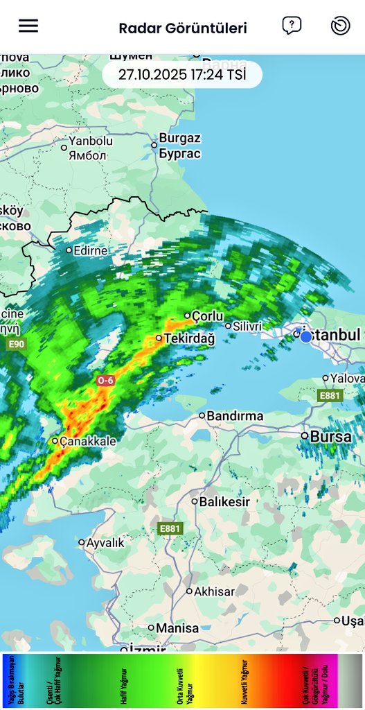 İstanbul'u vuracak hat Çanakkale Kapıdağ arasından geliyor dikkat ⛈️⛈️⛈️