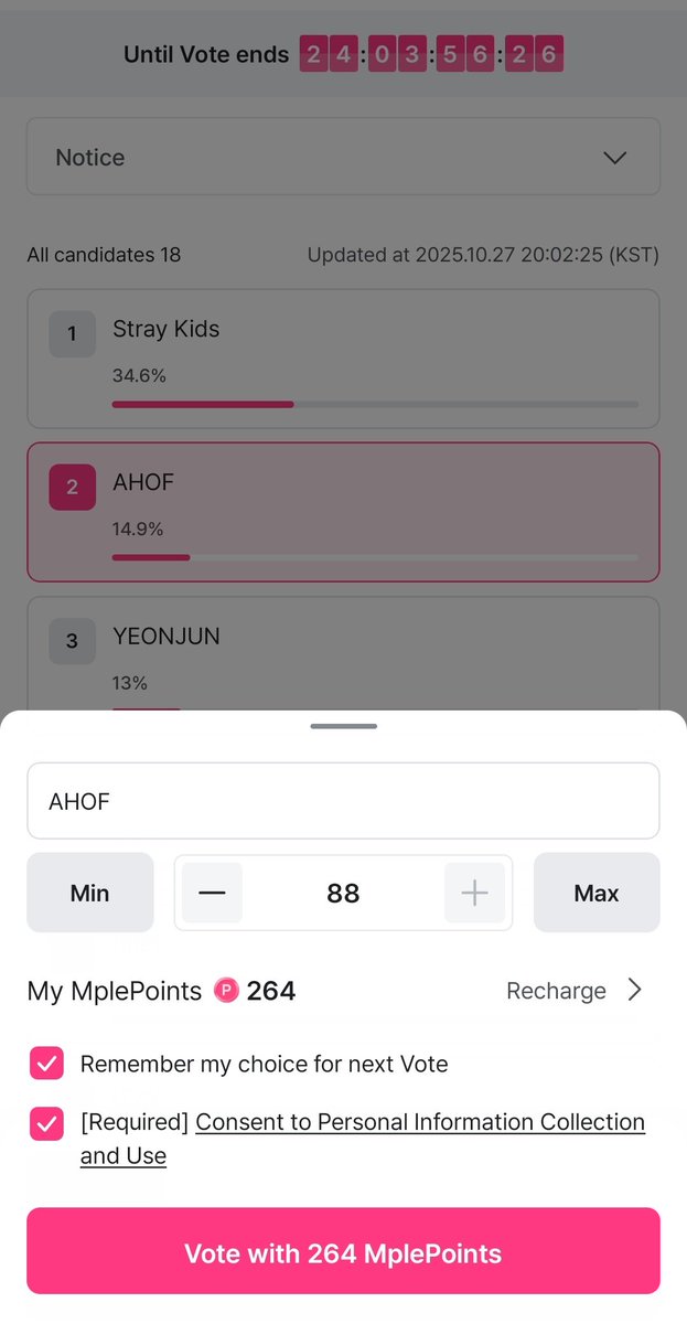 NLessEpte's tweet image. Eyy, I can finally use my MplePoints! ð¥°âšïž
#AHOF
#ThePassage 
#MnetPlus #Comebackvote #Comebackvoting