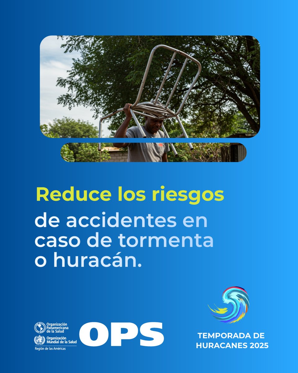 Asegura que los alrededores de tu casa 🏠 estén libres de escombros y desechos para evitar accidentes con el paso de #Melissa.

Prepárate, lee más recomendaciones aquí: paho.org/es/temas/torme…
