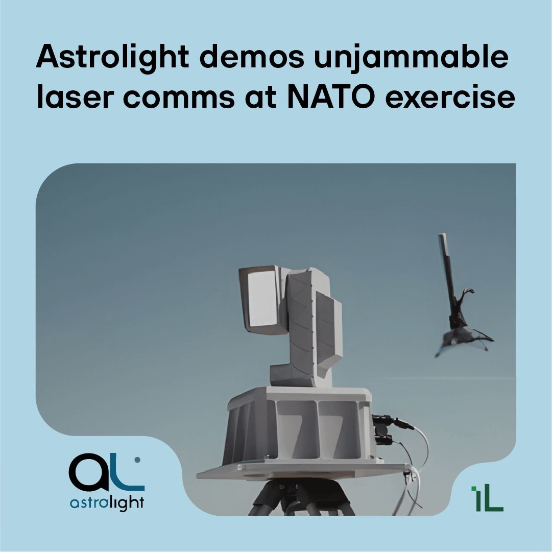 MeilunasE's tweet image. 🇱🇹 Lithuanian startup Astrolight demonstrated its Polaris laser comms tech at a NATO naval exercise, linking ships with unjammable, high-speed, line-of-sight data. A major leap in secure defence communications - reported by The Engineer. 
#NATO #Lithuania #DefenceTech