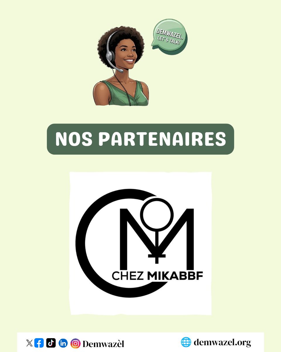 demwazelhaiti's tweet photo. Un immense merci à nos partenaires pour leur soutien, leur présence et leurs relais 💜
Ensemble, aidons les filles et les jeunes femmes à briser les stéréotypes et à oser les métiers non traditionnels ✊🏽
#Demwazèl #LetsTalk #Osons https://t.co/owSLBmdq0r