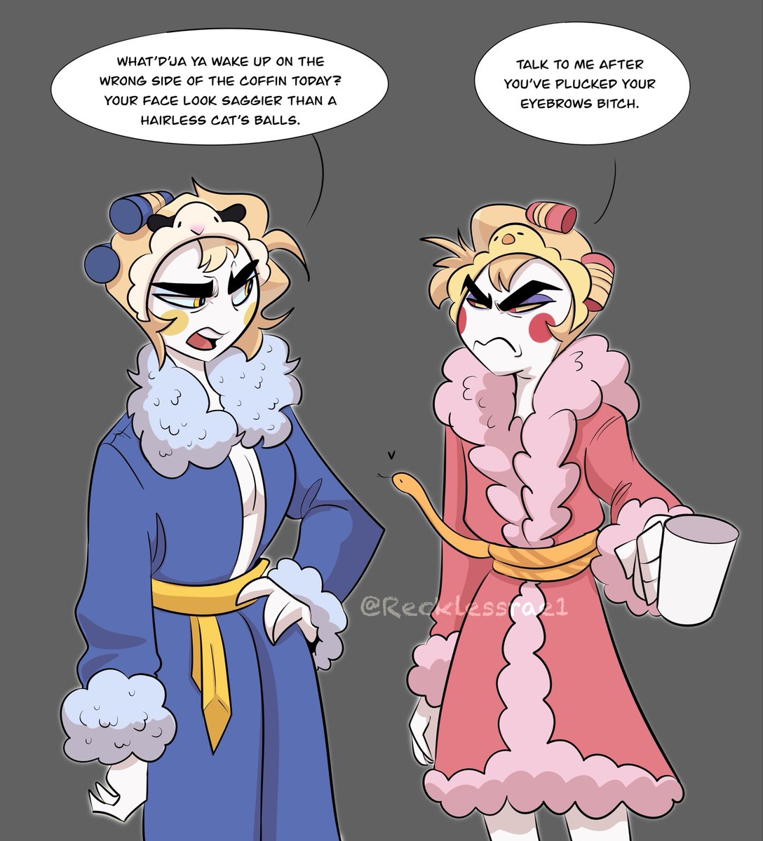 Ah sibling love. Never gets old 😌🤣

#hazbinhotelseason2 
#HazbinHotelLucifer
#HazbinHotelMichael