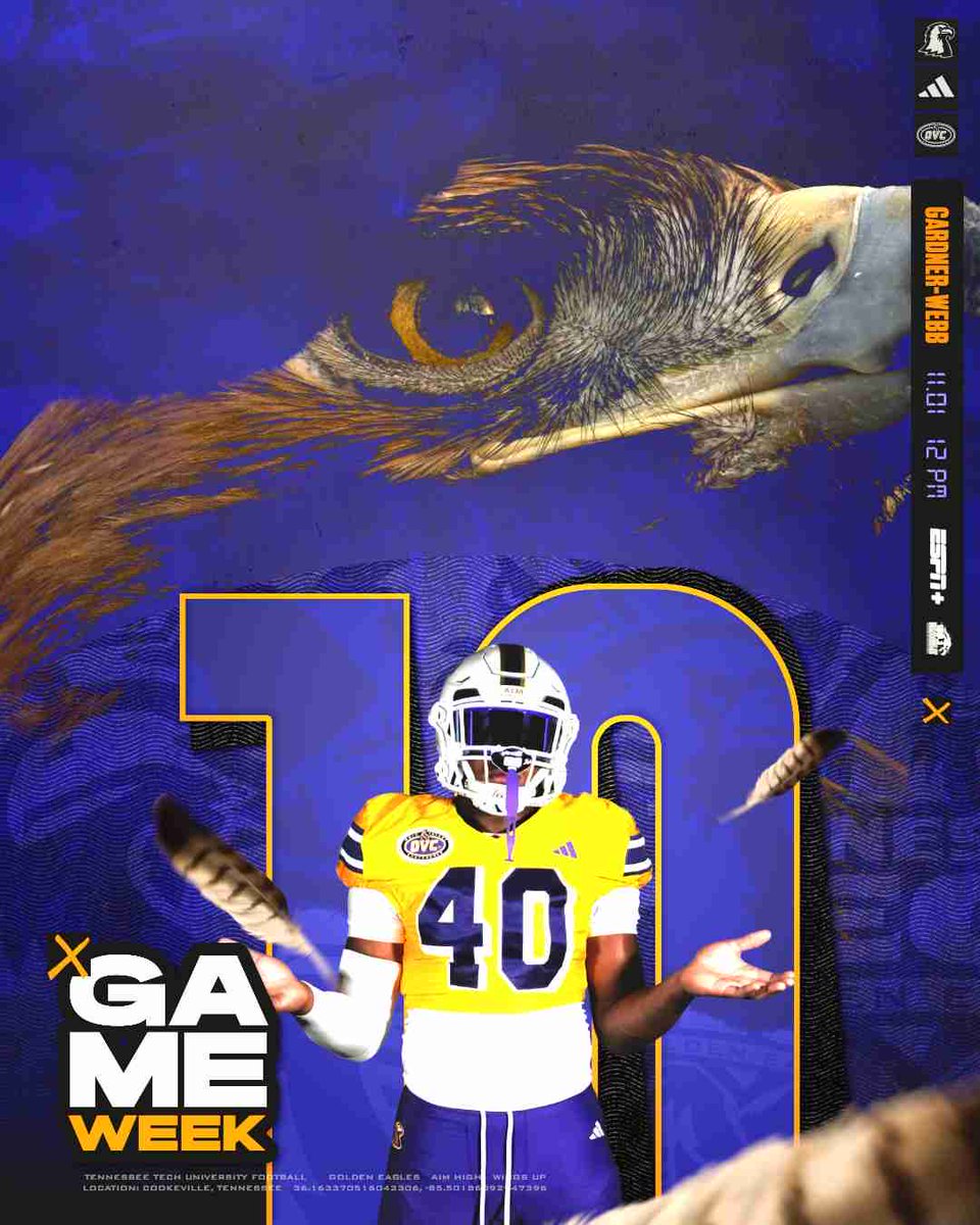 jordonshaw52's tweet image. Excited to be a Tennessee Tech’s Homecoming game against Gardner Webb 11/1! @TD_HARM @alexepperson @TNTechFootball @CSmithScout @CoachB_CAUDILL @StewartsCreekFB @mcmullen_justin #WingsUp #TNTECH