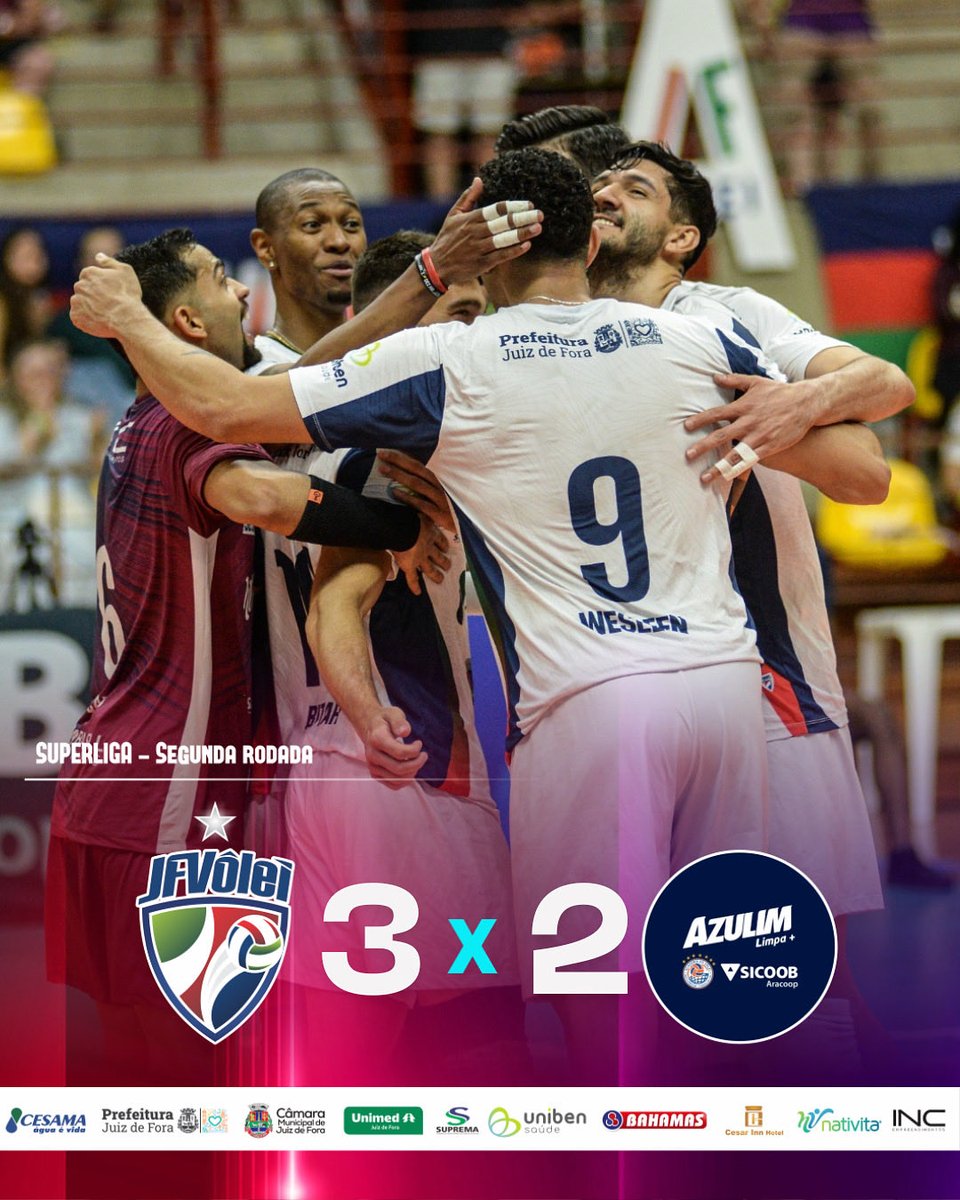 VITÓRIA EM CASA 💥💚❤️💙

O JF Vôlei estreou em casa com vitória sobre o Monte Carmelo por 3 sets a 2! Em um jogo disputado, o time da casa garantiu sua primeira vitória na Superliga e somou 2 pontinhos na conta.

PARCIAIS: 26x24, 25x22, 21x25, 22x25 e 15x12.