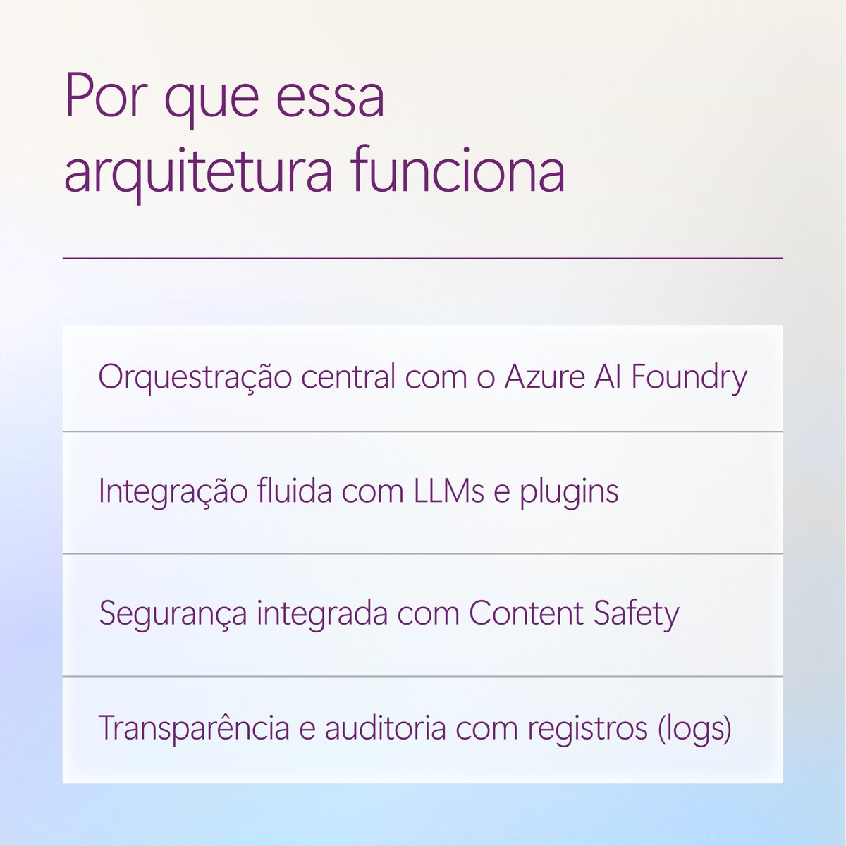 msdevbr's tweet image. Chat corporativo com IA? ✅ 
Segurança nativa? ✅ 
Logs auditáveis? ✅ 

Descubra como montar essa arquitetura com Azure AI Foundry neste artigo do Microsoft Learn: msft.it/6011tBord