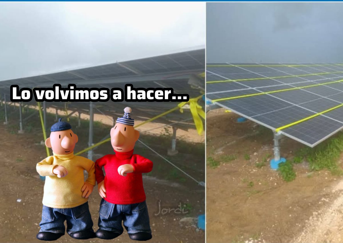 Amarran con cintas paneles Solares en #Cuba ante el paso de un huracán categoría 5