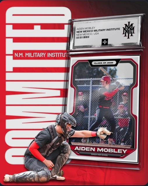 SandiaBaseball's tweet photo. Congrats to Aiden Mobley on his recent commitment to NMMI. His strong work ethic and leadership will serve the Broncos well. GO DORS! https://t.co/EcleT79Zr3