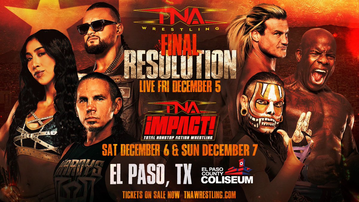 Be a part of <a href="/ThisIsTNA/">TNA Wrestling</a>’s last events of 2025 in #Orlando and #ElPaso!

🎟️ tnawrestling.com/events