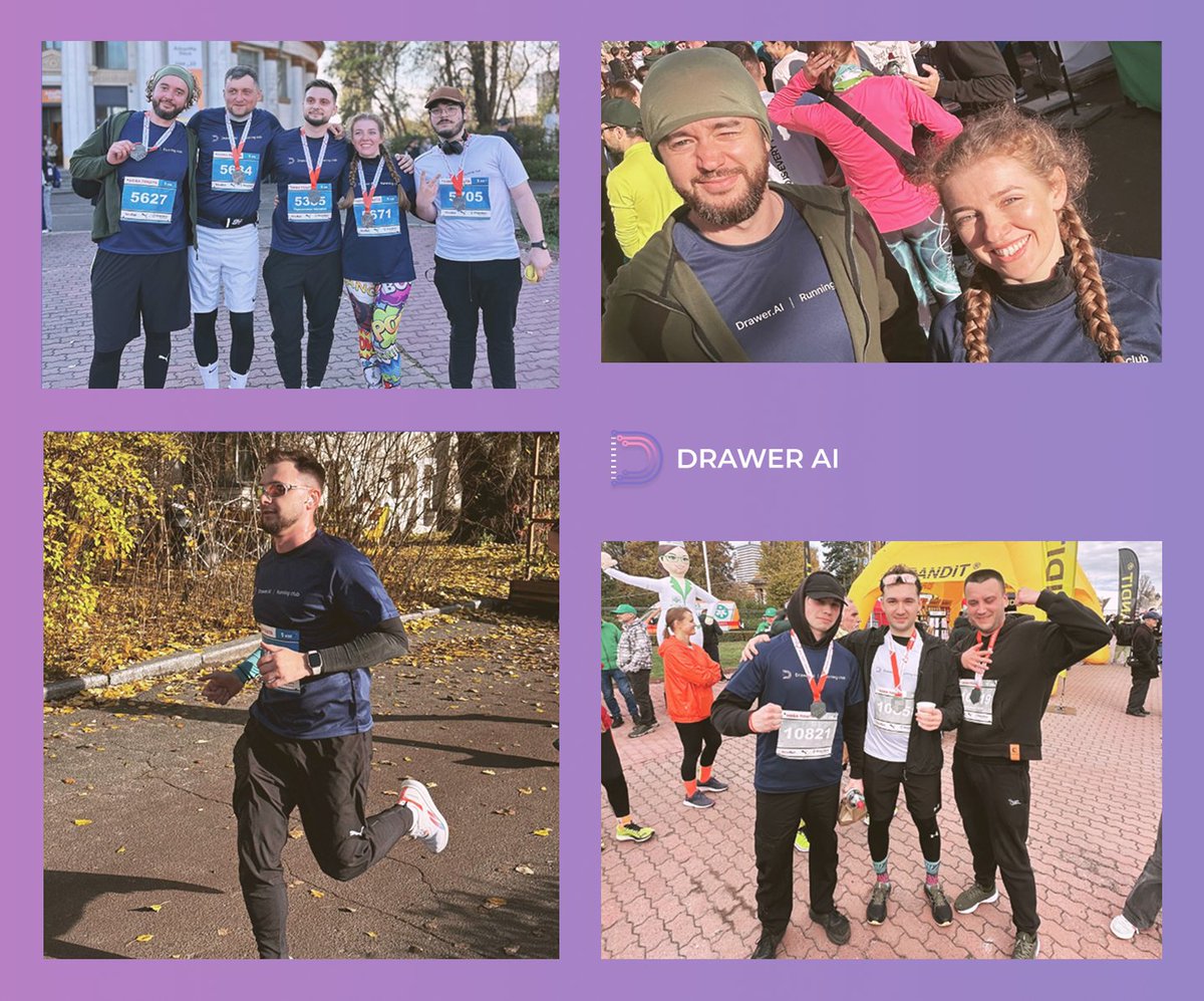 Drawer_AI_App's tweet image. The Drawer AI team always brings the energy and has a ton of fun doing it! 🏃🤘
Teamwork, determination, and a passion for pushing boundaries both in our work and on the track. 🚀