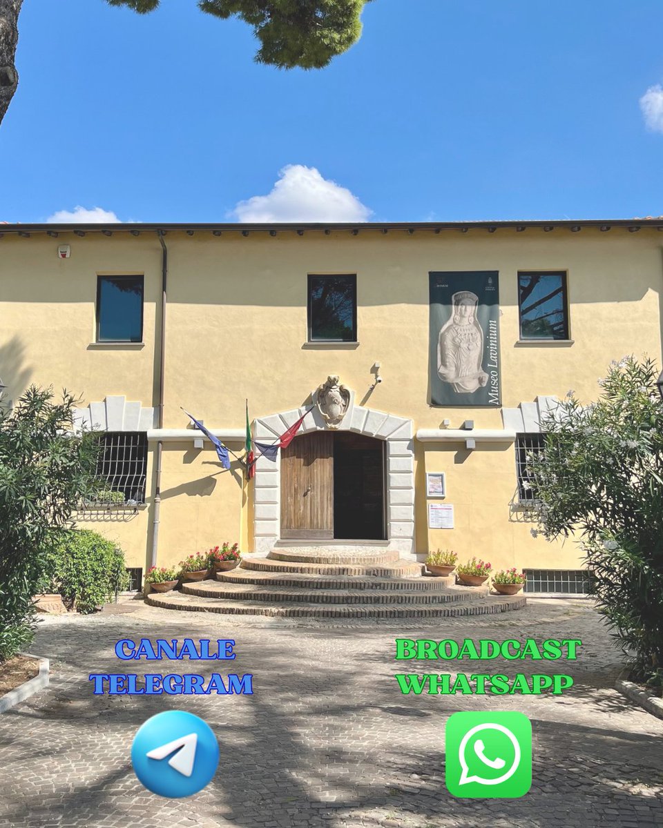 📢 Il Museo Civico Archeologico Lavinium ha ora un canale Telegram e un servizio WhatsApp (338 657 4802) per aggiornamenti su eventi e attività!

⚠️ Il museo sarà chiuso per lavori dal 6 ottobre 2025, ma le prenotazioni restano attive dal lunedì al venerdì, 9:00–17:00.