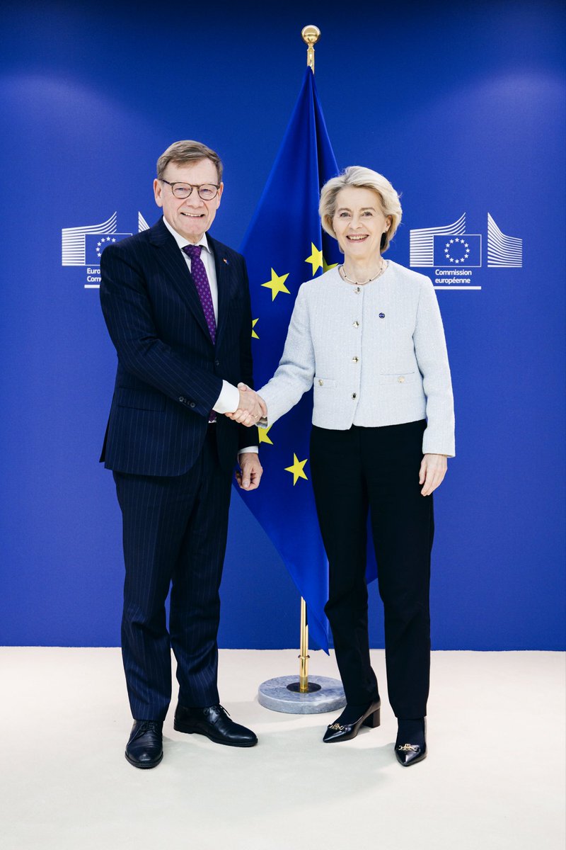 Thank you for excellent talks today in Brussels, <a href="/vonderleyen/">Ursula von der Leyen</a>, on strengthening Europe’s resilience in tough global times. Together, we are reinforcing open trade, innovation, and security — for a strong, united Europe on the world stage. 🇪🇺🇩🇪 <a href="/EU_Commission/">European Commission</a>
