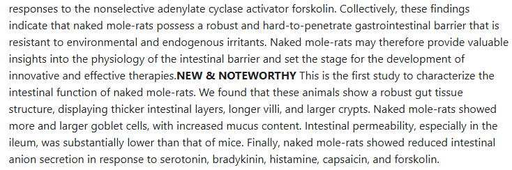Naked mole rats are curious creatures; in addition to living in high CO2, they also exhibit low levels of methionine, tryptophan, and serotonin.   

As if that weren't enough, they also appear to have a gut resistant to permeability and endotoxins