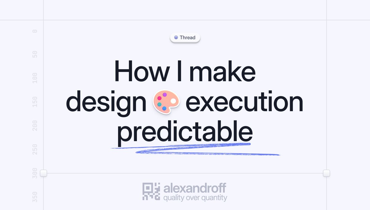 alexandroff_h's tweet image. Most designers treat every task equally.
That's why projects slip and stakeholders lose trust.
Here's the 3-track system I use to make design execution predictable 🧵