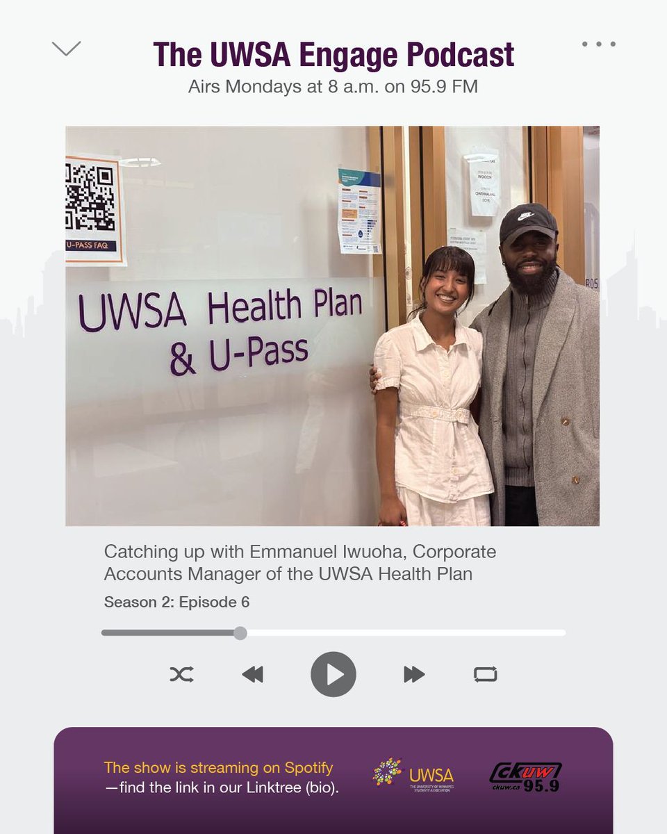 Season 2, episode 7 of the UWSA Engage podcast is now available! In this episode, we catch up with Emmanuel Iwuoha, Corporate Accounts Manager of the UWSA Health Plan. Listen on Spotify at buff.ly/ZD7wTuN.