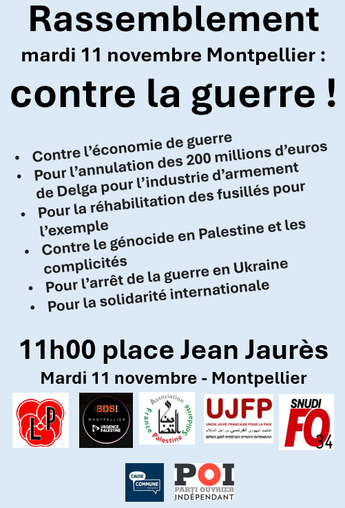 LibreGroupe's tweet image. Rassemblement à Montpellier la 11 novembre à 11:00 place Jean Jaurès 👇👇👇