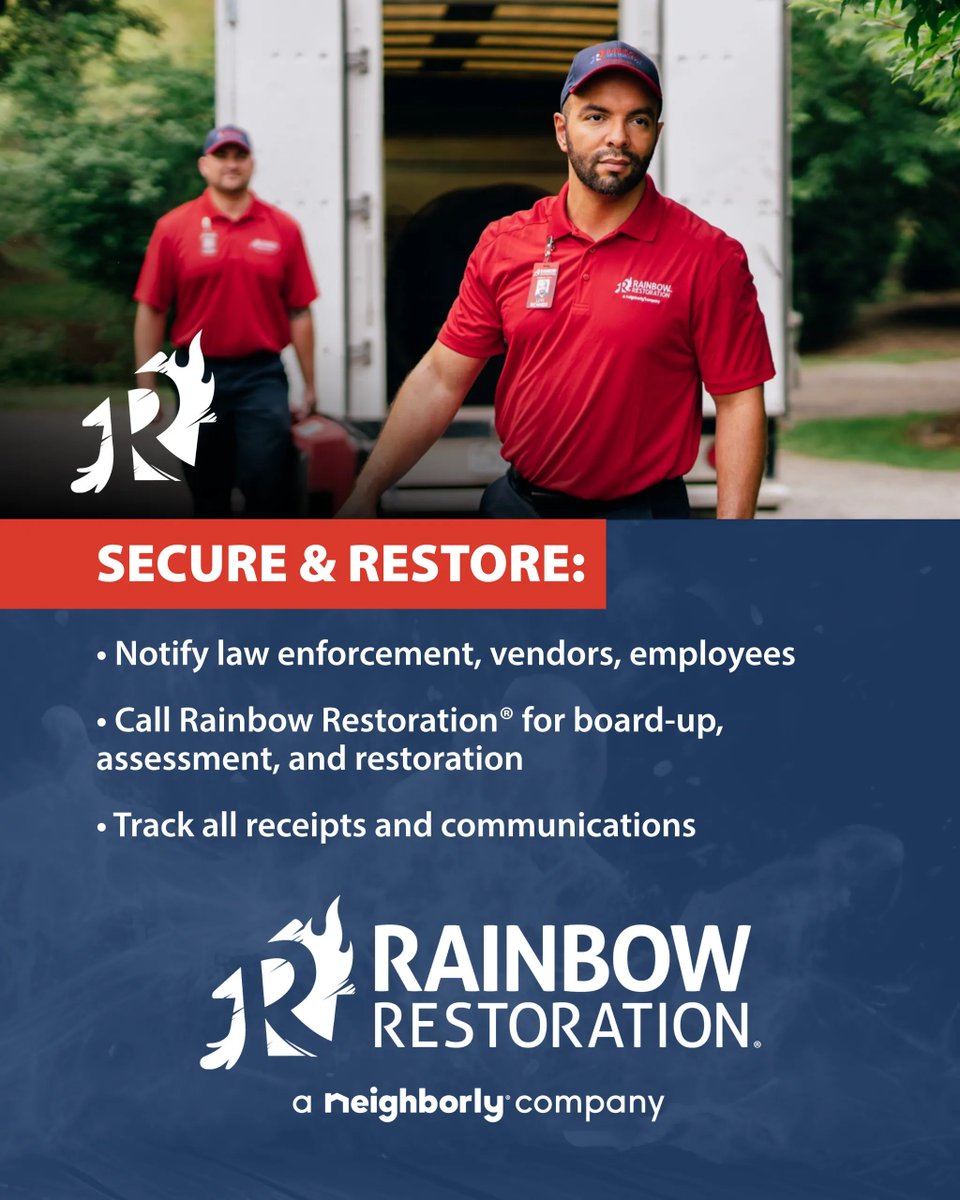 Knowing what steps to take after the flames are out can make all the difference in how quickly a business recovers. Rainbow Restoration® helps businesses move from chaos to recovery with professional fire damage cleanup, structural restoration, and support every step of the way.