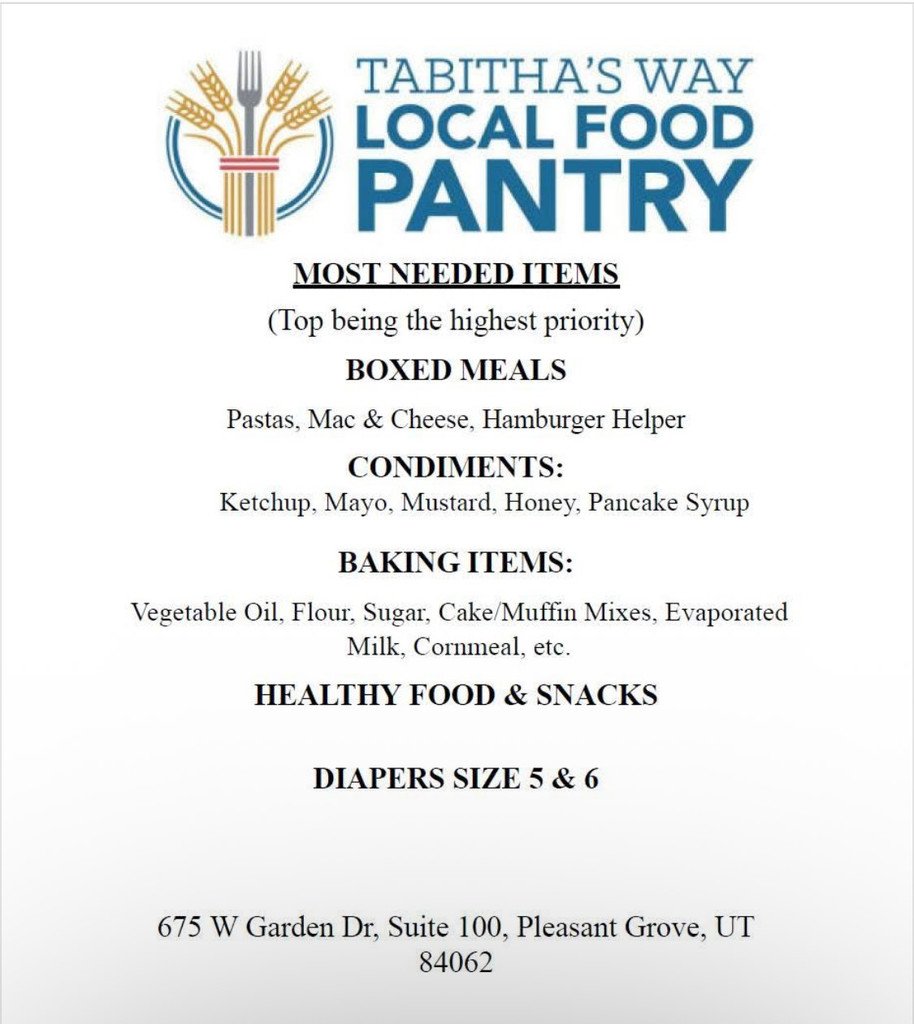 HighlandElemen5's tweet photo. Tabitha's Way is having a community wide food drive, and we at Highland are looking to help.  We will be collecting items this week.  If you can provide any of the items on their suggested list or other non-perishable food items, please donate them in the main entry. https://t.co/EK8t2dCaeb
