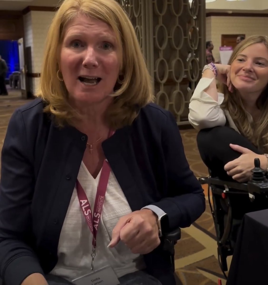 Brooke and Della. Della and Brooke. These remarkable women participated in the ALS walks and dedicated their hearts and voices to spreading humor, awareness, and hope.

How lucky I was to have had a moment when their kindness and strength touched my life.  

If you haven't heard,