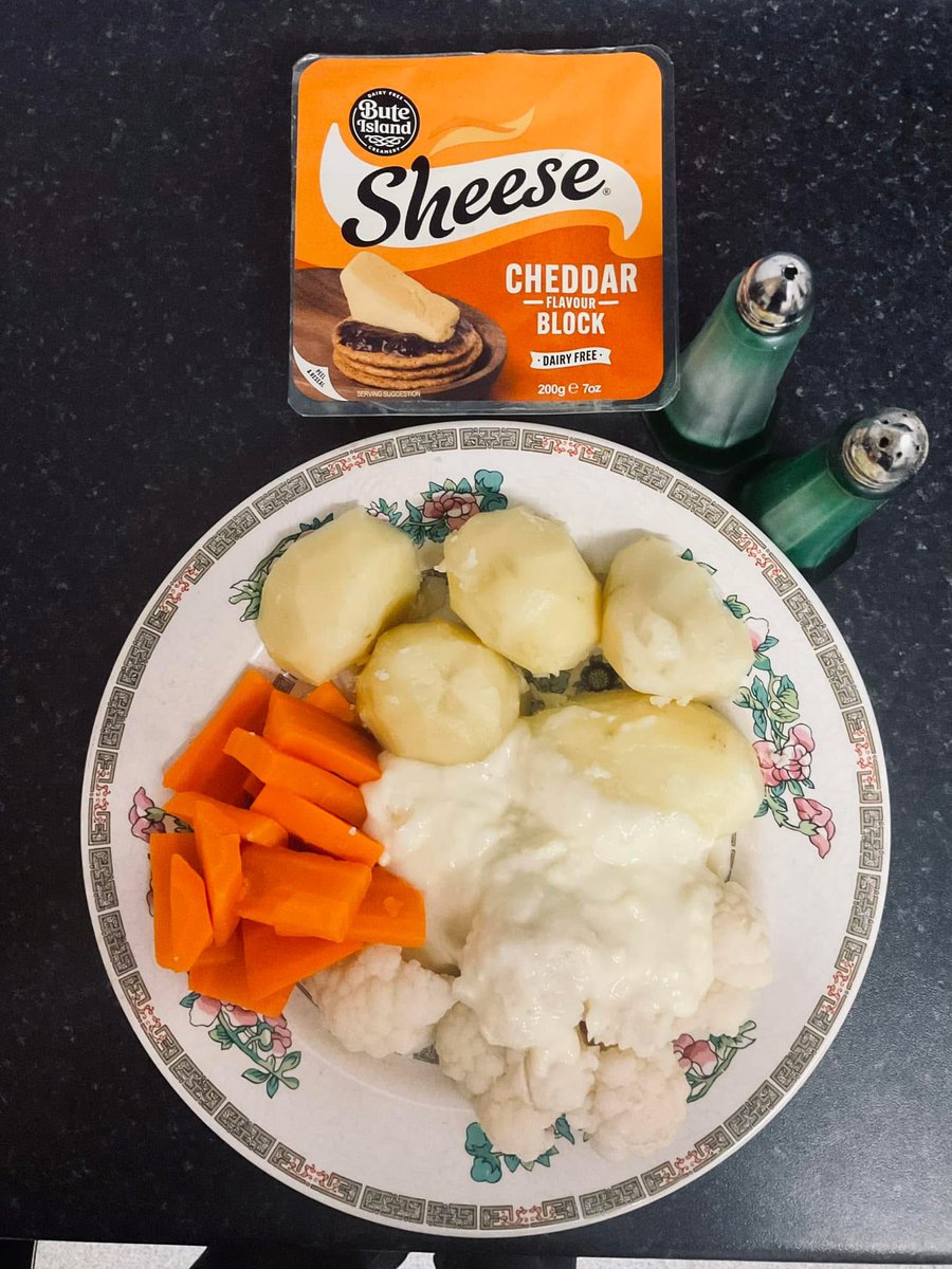 RobertGareth2's tweet photo. I use a non dairy type cheese substitute called “Sheese”-theres the cheddar style on one meal,and the red cheddar on the other.
And from memory,unlike some dairy cheese substitutes it tastes just like the real thing!🤗 https://t.co/BNwkV1VtWm
