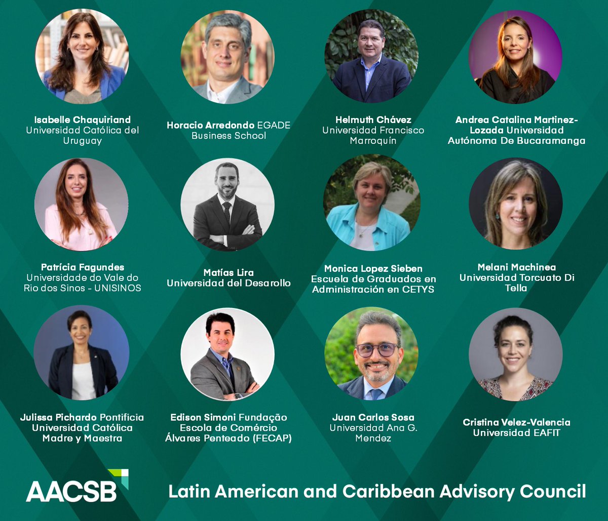 AACSB's tweet image. 🌎💫 AACSB’s Latin American and Caribbean Advisory Council shapes the future of business education by advising our board of directors and staff on regional priorities and challenges. 

Thank you to the dedicated volunteers who serve on this council.