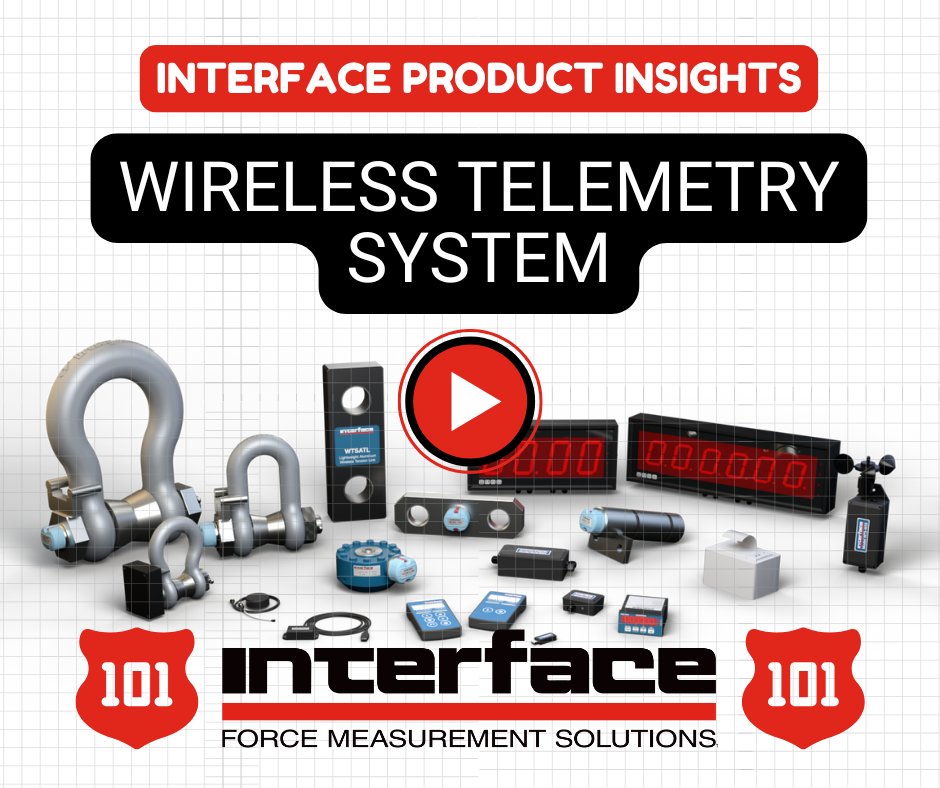loadcells's tweet image. Interface’s Wireless Telemetry System (WTS) is a mix of cable-free test and measurement products, including sensors, instrumentation, and accessories. WATCH: youtu.be/8ldKKye6xjY

#loadcells #ForceMeasurement #WirelessSensors #WTS #testing