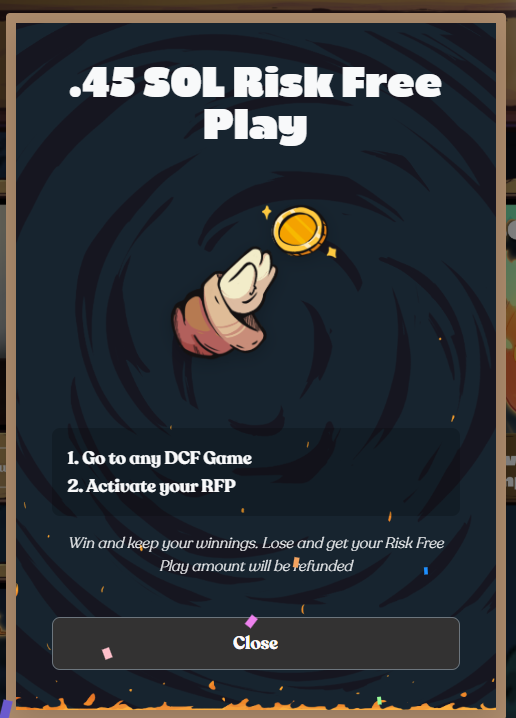 thisguywithhat's tweet photo. @degencoinflip @solana got 3 0.45 sol risk free play out of my 4 boxes with only %5 chance, totally insane https://t.co/dEMdd7L1qa