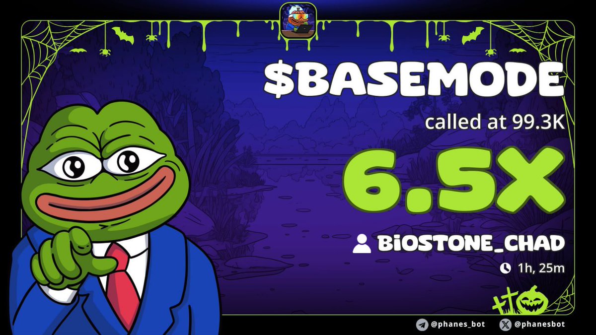 BioStone_chad's tweet image. #Basemode #Base 100k -&amp;gt; 650k | 6.5x

Told u strong hold this token early, right ?

0xA86637844b37fAf4106D56a785A7487CD65bfb07

t.me/biostone3008
