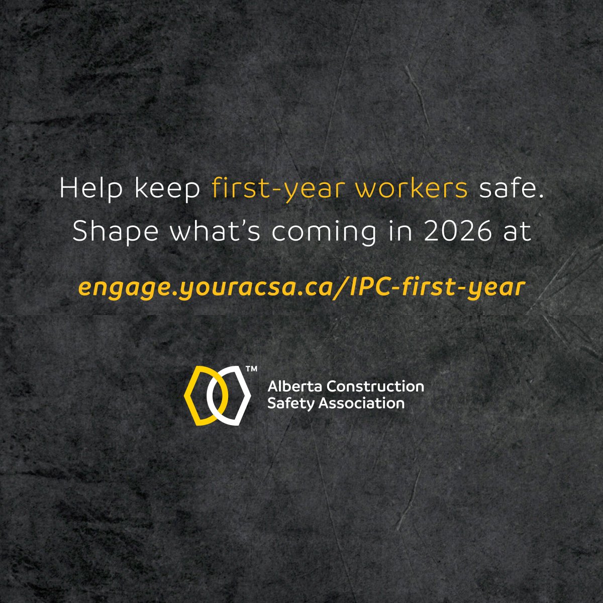 How can we help keep first-year workers safe?

We launched 25+ frontline safety resources this year – now we'd love your feedback. What caught your attention or sparked crew conversations?

🔗 Take our short survey: engage.youracsa.ca/IPC-first-year