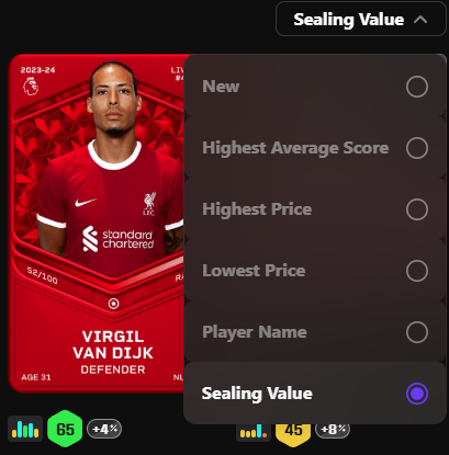 Es curioso que puedes ordenar cartas por valor de sellado, pero no puedes ver el valor del sellado si la carta no es tuya....